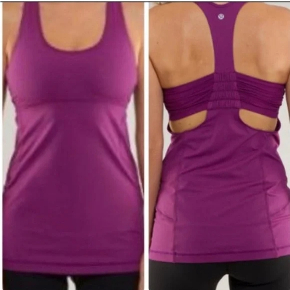 Lululemon-Turbo Tank Top In Dewberry